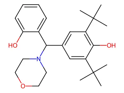 2,6-Ditert-butyl-4-[(2-hydroxyphenyl)-morpholin-4-ylmethyl]phenol structure