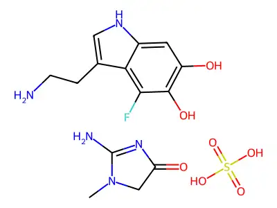 5,6-Dihydroxy-4-fluorotryptamine creatinine structure