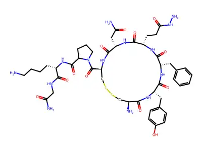 Vasopressin, Glu(NHNH2)(4)-Lys(8)- structure