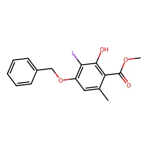 Methyl 4-benzyloxy-2-hydroxy-3-iodo-6-methylbenzoate structure