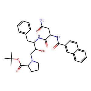 2NaphCOAsnPhe(CHOHCH2)Pro-OtBu structure