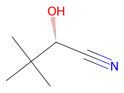 2-Hydroxy-3,3-dimethylbutanenitrile structure