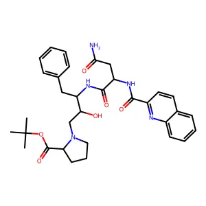 2QuinCOAsnPhe(CHOHCH2)Pro-OtBu structure