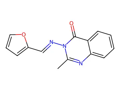 3-[(E)-furan-2-ylmethylideneamino]-2-methylquinazolin-4-one structure