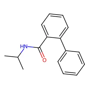 N-isopropyl-2-biphenylcarboxamide structure