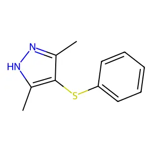 3,5-Dimethyl-4-phenylsulfanyl-1H-pyrazole structure
