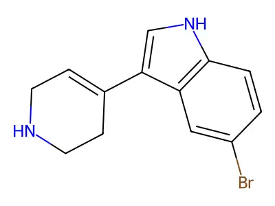 5-Bromo-3-(1,2,3,6-tetrahydropyridin-4-yl)-1H-indole structure