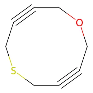 1-Oxa-6-thiacyclodeca-3,8-diyne structure