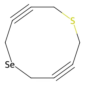 1-Thia-6-selenacyclodeca-3,8-diyne structure