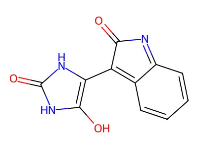 2,4-Imidazolidinedione, 5-(1,2-dihydro-2-oxo-3H-indol-3-ylidene)- structure