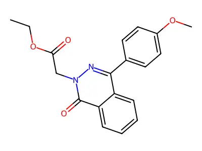 ethyl 2-[4-(4-methoxyphenyl)-1-oxo-2(1H)-phthalazinyl]acetate structure