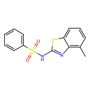 N-(4-methyl-1,3-benzothiazol-2-yl)benzenesulfonamide structure