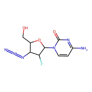 Cytidine, 3'-azido-2',3'-dideoxy-2'-fluoro- structure