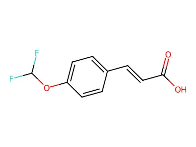 3-(4-二氟甲氧基苯基)丙烯酸 structure