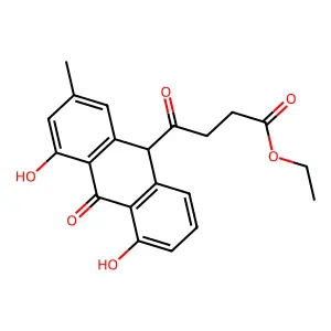 10-beta-Carbethoxypropionylchrysarobin structure