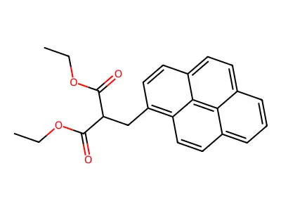 1,3-Diethyl 2-(pyren-1-ylmethyl)propanedioate structure