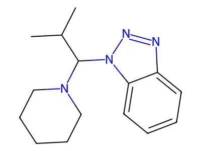 1-[2-Methyl-1-(1-piperidinyl)propyl]-1H-benzotriazole structure
