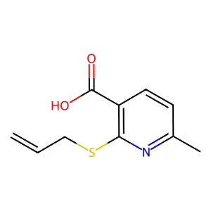 2-(Allylthio)-6-methylnicotinic acid structure