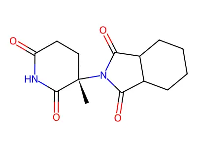 1H-Isoindole-1,3(2H)-dione, 2-((3S)-3-methyl-2,6-dioxo-3-piperidinyl)- structure