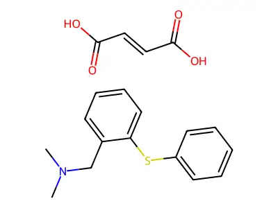 but-2-enedioic acid;N,N-dimethyl-1-(2-phenylsulfanylphenyl)methanamine structure