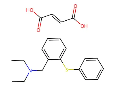 but-2-enedioic acid;N-ethyl-N-[(2-phenylsulfanylphenyl)methyl]ethanamine structure