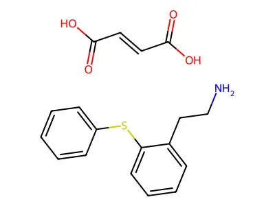 But-2-enedioic acid;2-(2-phenylsulfanylphenyl)ethanamine structure