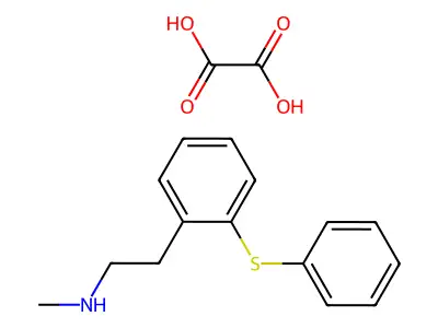 Benzeneethanamine, N-methyl-2-(phenylthio)-, ethanedioate (1:1) structure