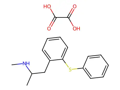 Benzeneethanamine, N,alpha-dimethyl-2-(phenylthio)-, ethanedioate (1:1) structure