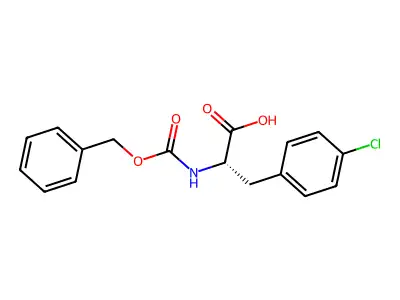 (S)-2-(((Benzyloxy)carbonyl)amino)-3-(4-chlorophenyl)propanoic acid structure