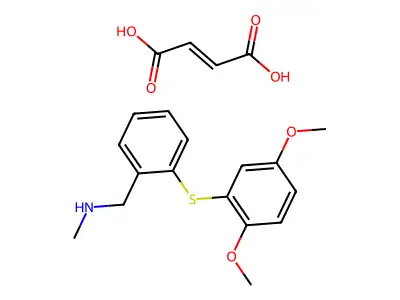 N-Methyl-2-(2,5-dimethoxyphenylthio)benzylamine maleate structure