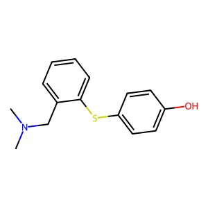 4-({2-[(Dimethylamino)methyl]phenyl}sulfanyl)phenol structure