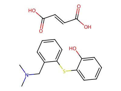 But-2-enedioic acid;2-[2-[(dimethylamino)methyl]phenyl]sulfanylphenol structure
