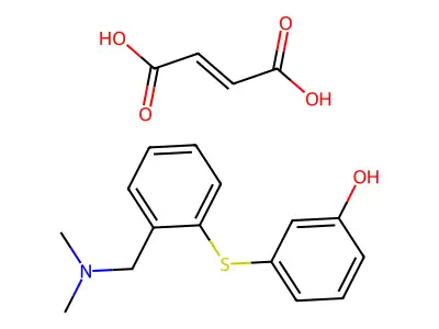 But-2-enedioic acid;3-[2-[(dimethylamino)methyl]phenyl]sulfanylphenol structure