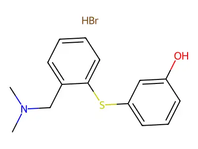 Phenol, 3-((2-((dimethylamino)methyl)phenyl)thio)-, hydrobromide structure
