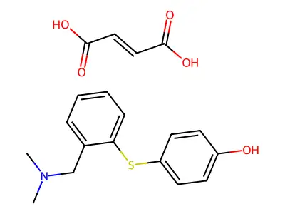 But-2-enedioic acid;4-[2-[(dimethylamino)methyl]phenyl]sulfanylphenol structure