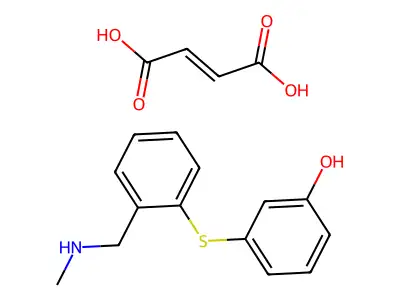 But-2-enedioic acid;3-[2-(methylaminomethyl)phenyl]sulfanylphenol structure