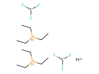 Platinum, bis(triethylphosphine)bis(trifluoromethyl)- structure