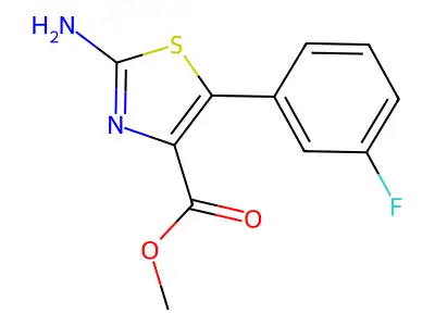 Methyl 2-amino-5-(3-fluorophenyl)-1,3-thiazole-4-carboxylate structure