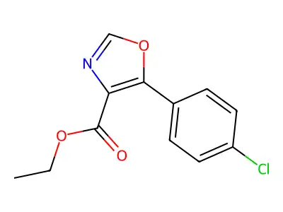 Ethyl 5-(4-chlorophenyl)oxazole-4-carboxylate structure