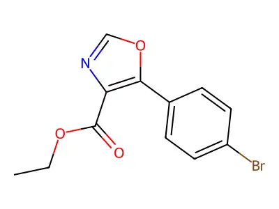 Ethyl 5-(4-bromophenyl)oxazole-4-carboxylate structure