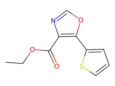 Ethyl 5-thiophen-2-yl-1,3-oxazole-4-carboxylate structure