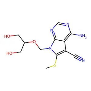 Acyclic-7-deazapurine structure