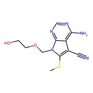 Acyclic-7-deazapurine structure