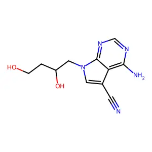7-CN-9-(2,4-diOHBu)-7-deazaA structure