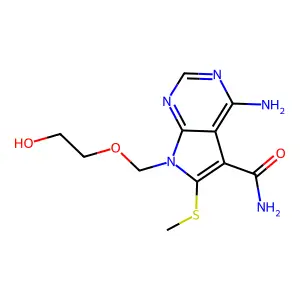 7-NH2CO-8-MeS-7-deaza-acyclo-dA structure
