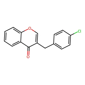 4H-1-Benzopyran-4-one, 3-[(4-chlorophenyl)methyl]- structure