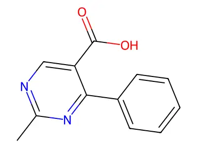 2-Methyl-4-phenylpyrimidine-5-carboxylic acid structure