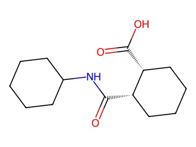 Cis-N-cyclohexylhexahydrophthalamic acid structure