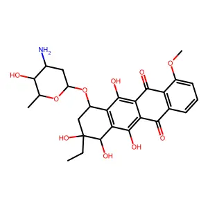 4-O-Methyl-13-hydroxyoxaunomycin structure
