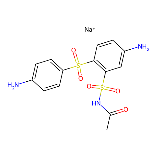 Sodium sulfanilacetyamide structure